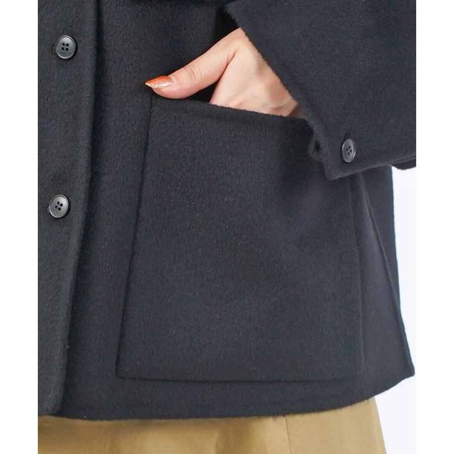 25A/W mizuiro ind ウールユーティリティジャケット。ネイビー 25A/W mizuiro ind ウールユーティリティジャケット。ネイビー 【公式