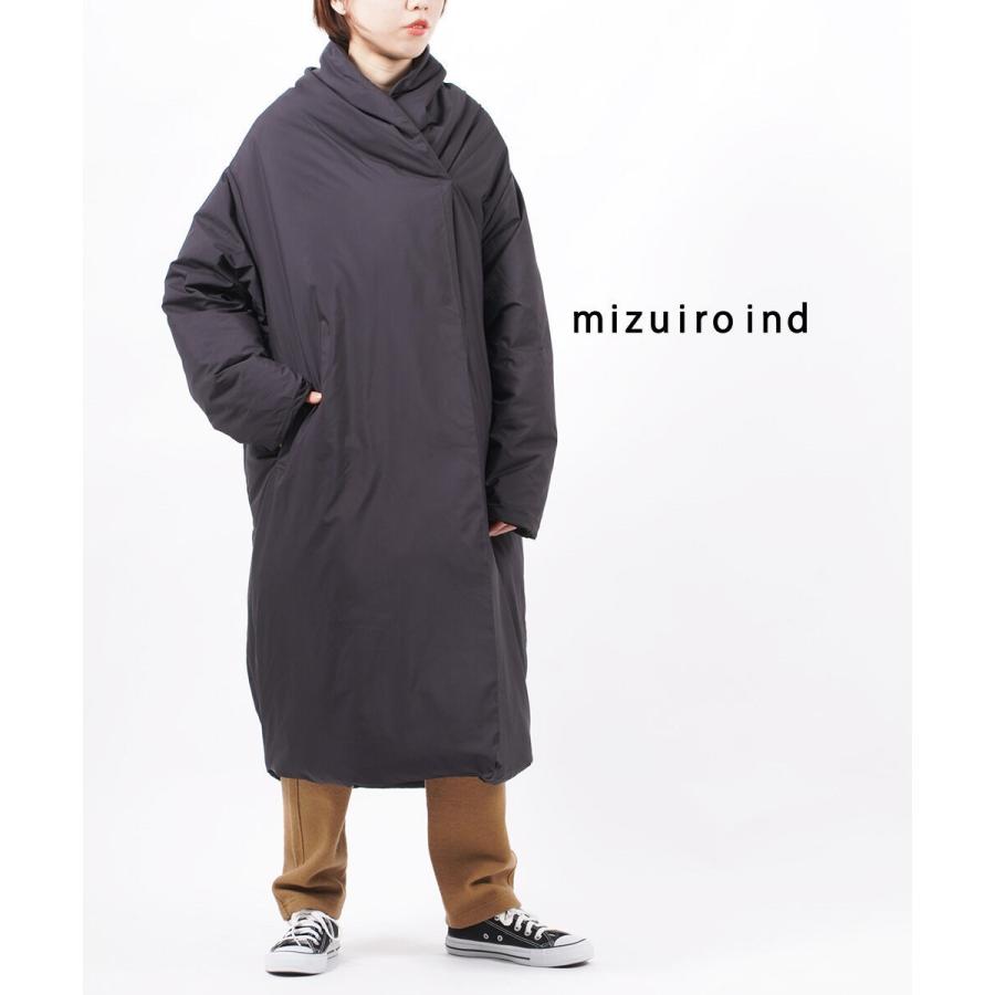 ミズイロインド ロングダウンコート drape down coat ドレープダウンコート mizuiro ind レディース 国内正規品 :3