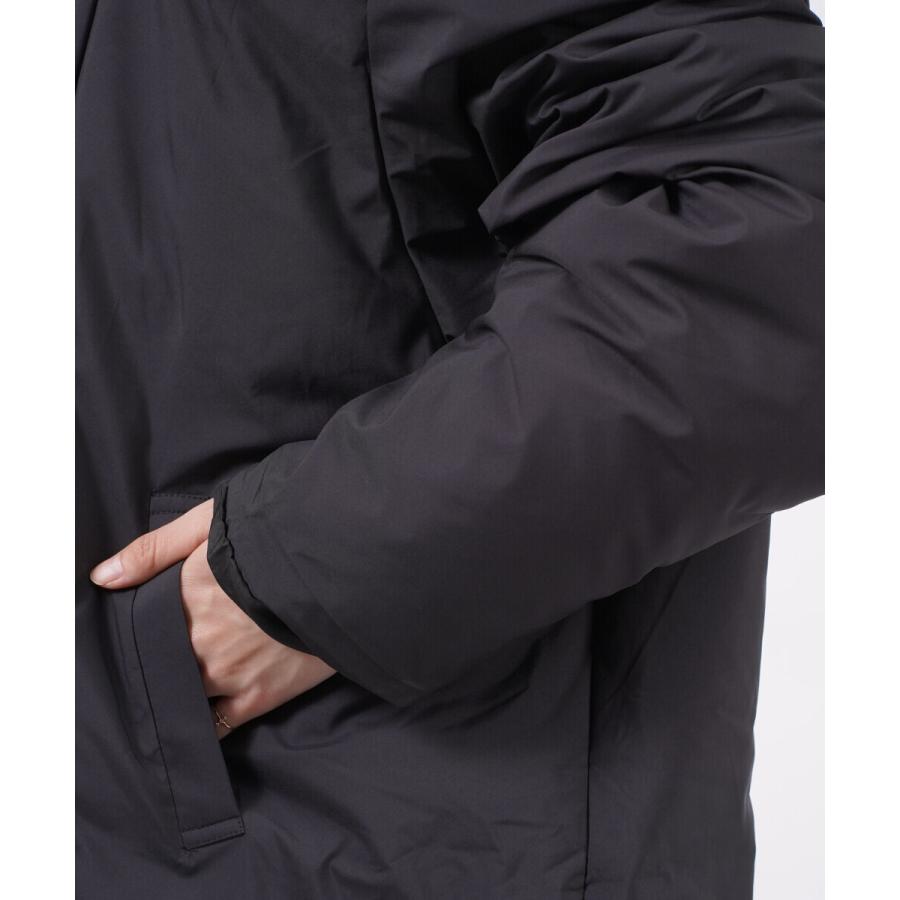 ミズイロインド ロングダウンコート drape down coat ドレープダウン