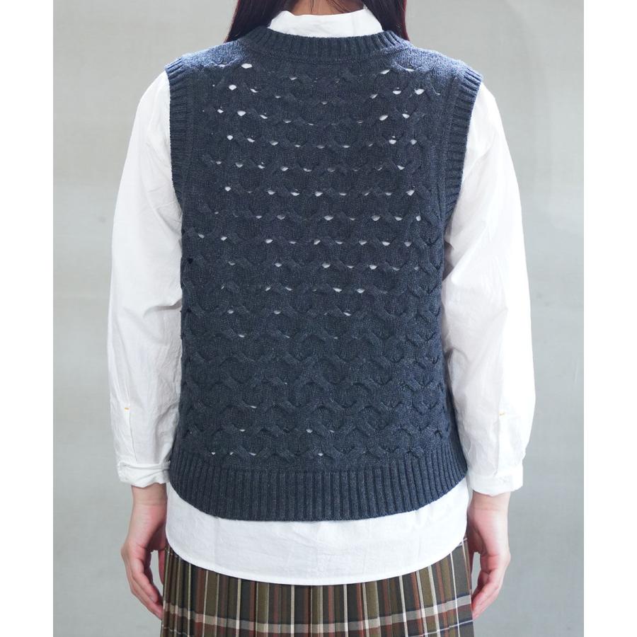 ミディウミ ショート編みパターンベスト Midi-Umi 3-729934 国内正規品 2025秋冬新作 送料無料 ミディウミ ショート編みパターンベスト Midi-Umi 2025秋冬新作