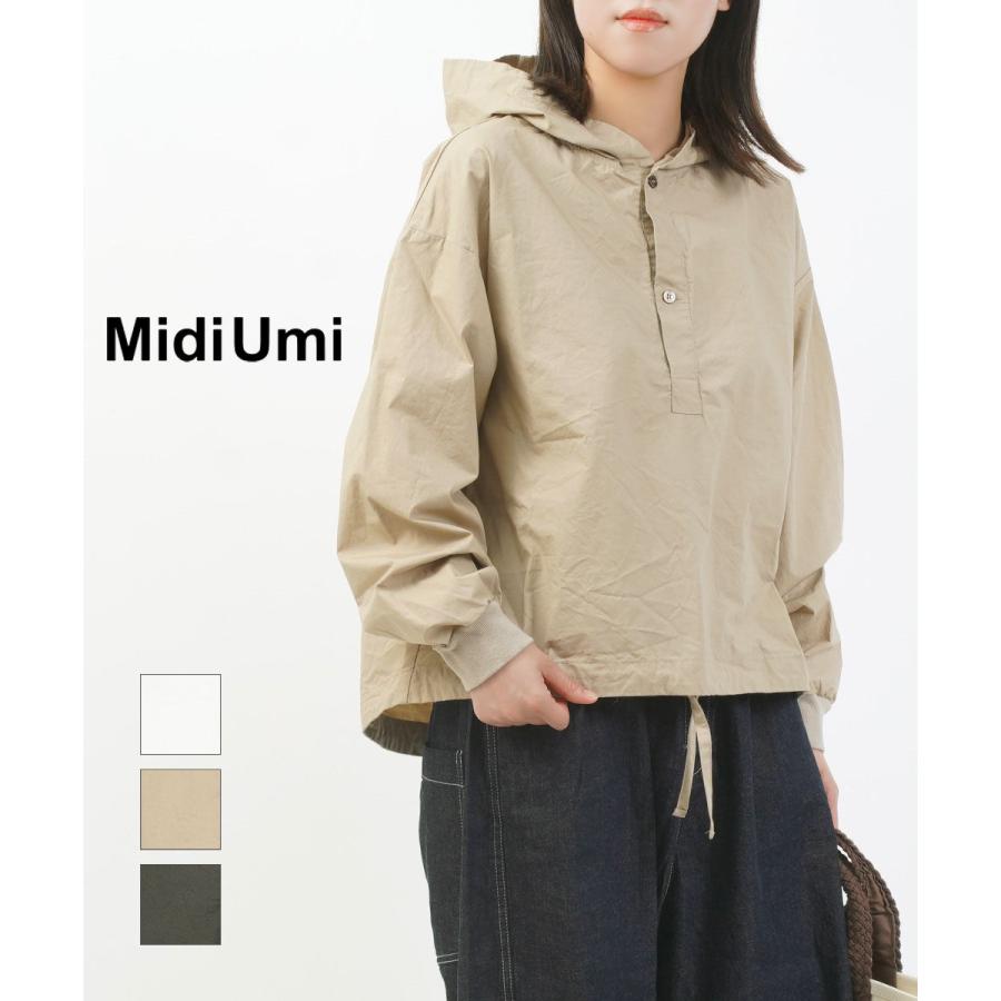 ミディウミ フーデッドプルオーバーシャツ Midi-Umi 3-739944 国内正規品 2025秋冬新作 送料無料 ミディウミ フーデッドプルオーバーシャツ Midi-Umi 2025秋冬新作