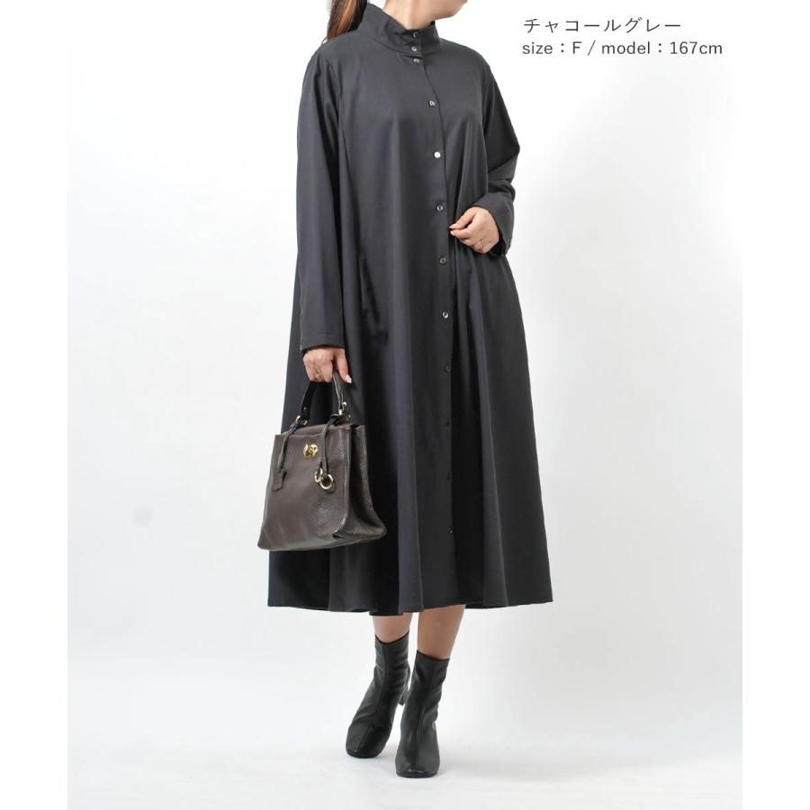 美品 ミディウミ Midi-Umi Aライン ロングシャツワンピース ネイビー MidiUmi（ミディウミ） ワンピース ロングワンピース Midi-Umi