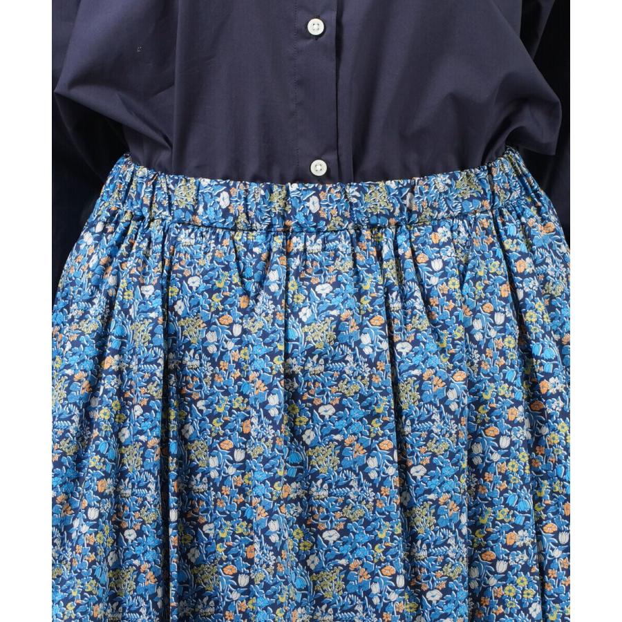 MidiUmi ミディウミ タックギャザースカート 小花柄スカート フレア  