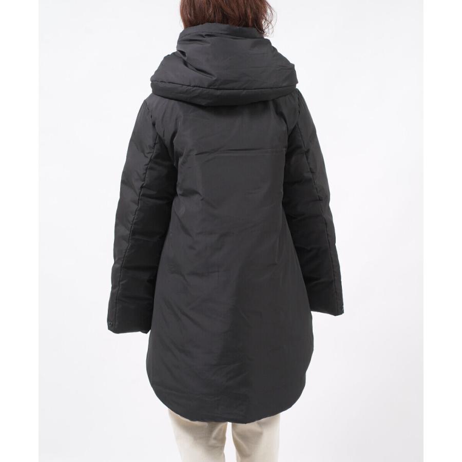 最終値下げ！Midi Umi Aラインダウンコート　ブラック ミディウミ ダウンコート ダウンブルゾン UP cycle down hooded