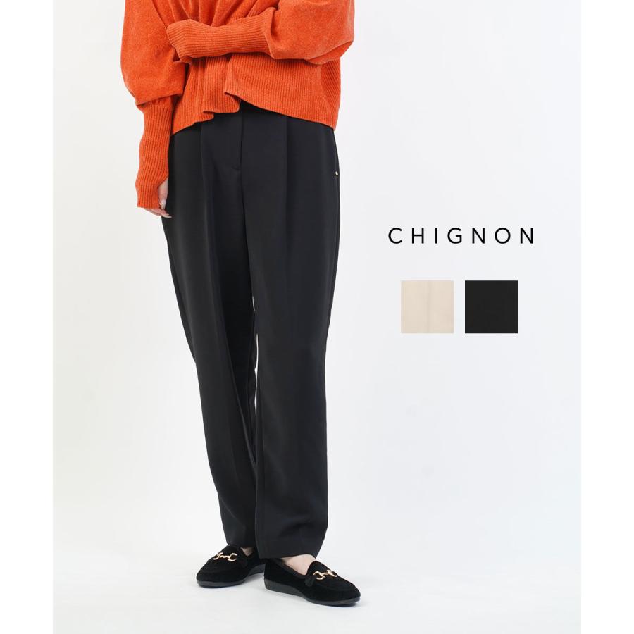 シニヨン チャーム付テーパードパンツ CHIGNON 3245-221KK 国内正規品 220409 送料無料 シニヨン チャーム付テーパードパンツ CHIGNON レディース 国内正規品