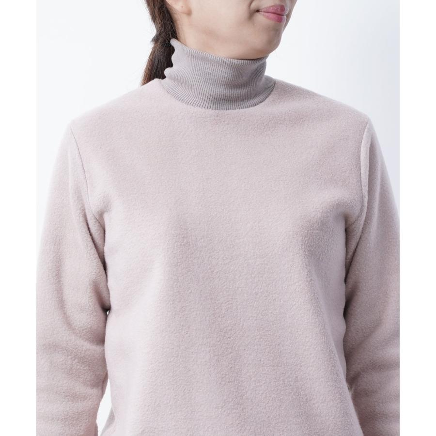 PUPULA（ププラ） GMフリース×リブハイネックプルオーバー レディース