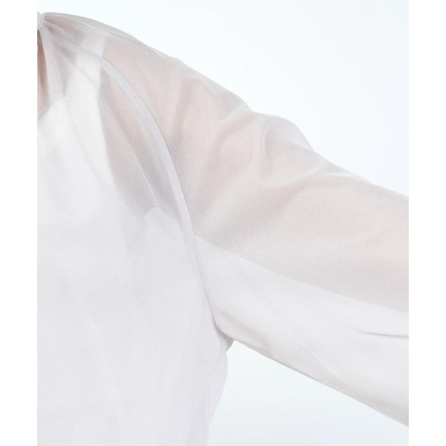 PUPULA（ププラ） トリコットオーガンジー フロントボタン シアー