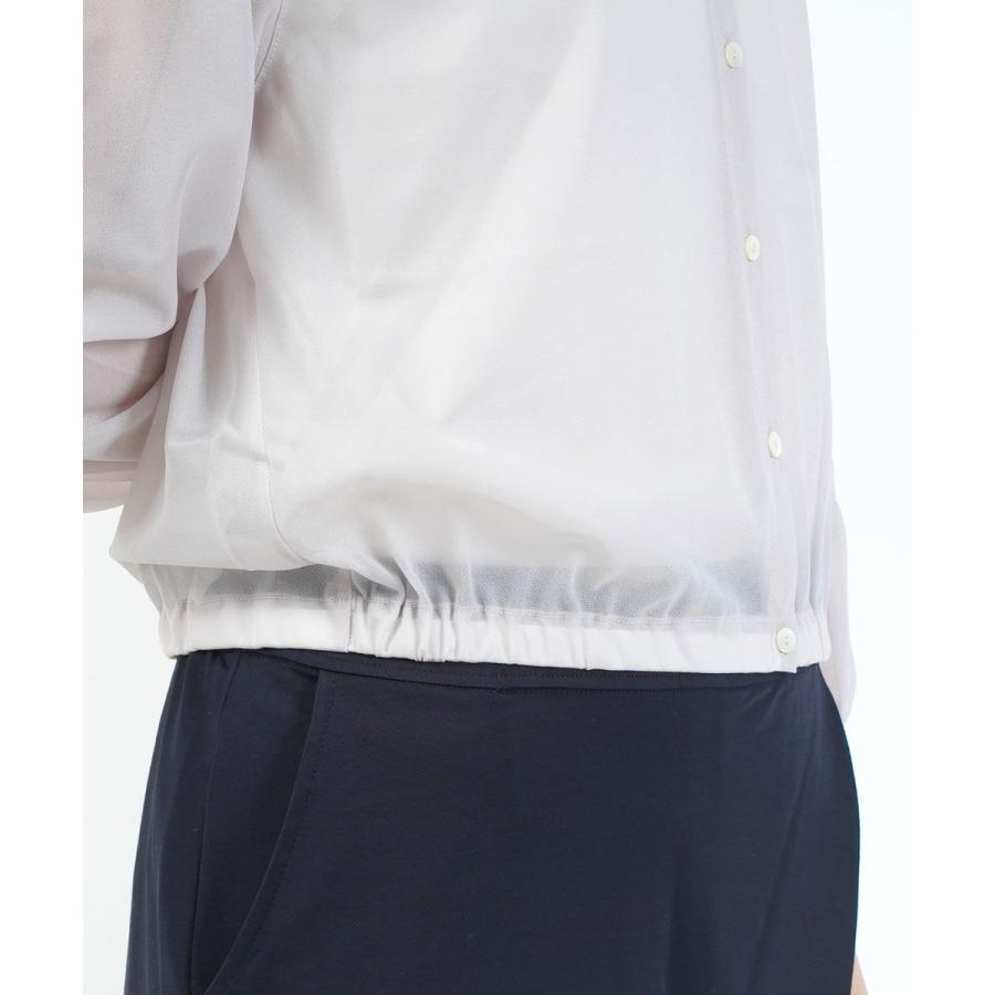 PUPULA（ププラ） トリコットオーガンジー フロントボタン シアー