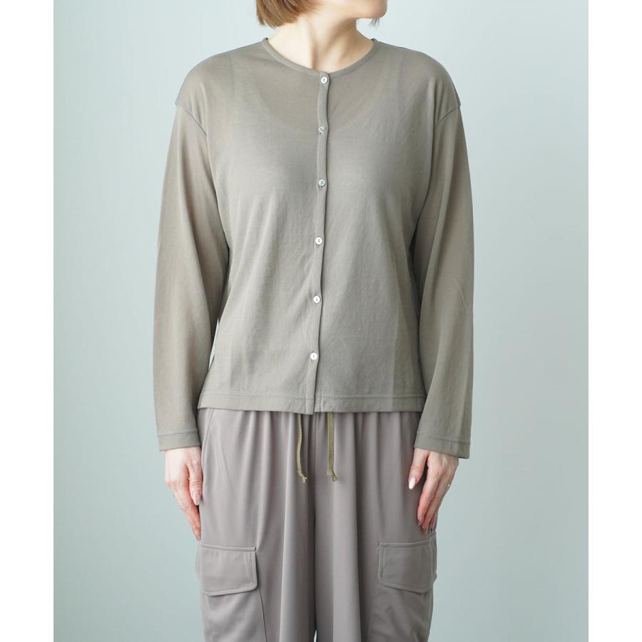 PUPULA（ププラ） コットンナイロン ツイストガーゼ カーデイガン