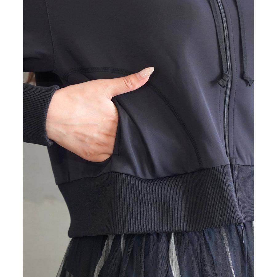 PUPULA（ププラ） ダブルジャージィ ネオリブ ショートジャケット