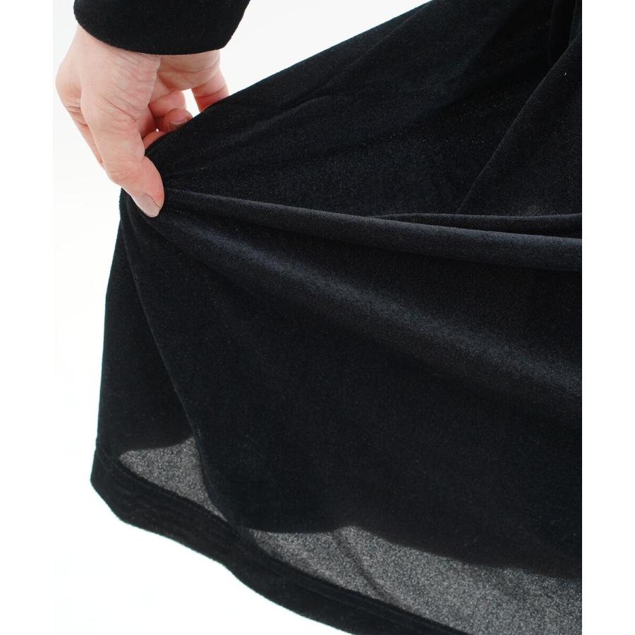 PUPULA（ププラ） シアーベロア タートルネック ワンピース レディース