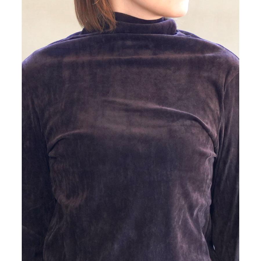 PUPULA（ププラ） チュールフロッキー シアー タートルネック