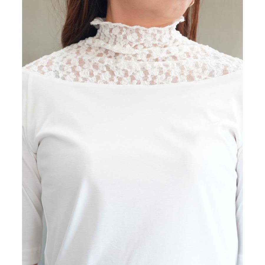 PUPULA（ププラ） アナヤスムースジャージィ×シュリンクレース 5分袖