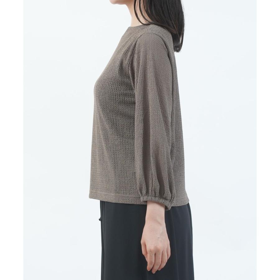 PUPULA（ププラ） シアーレース 長袖 パフスリーブ プルオーバー