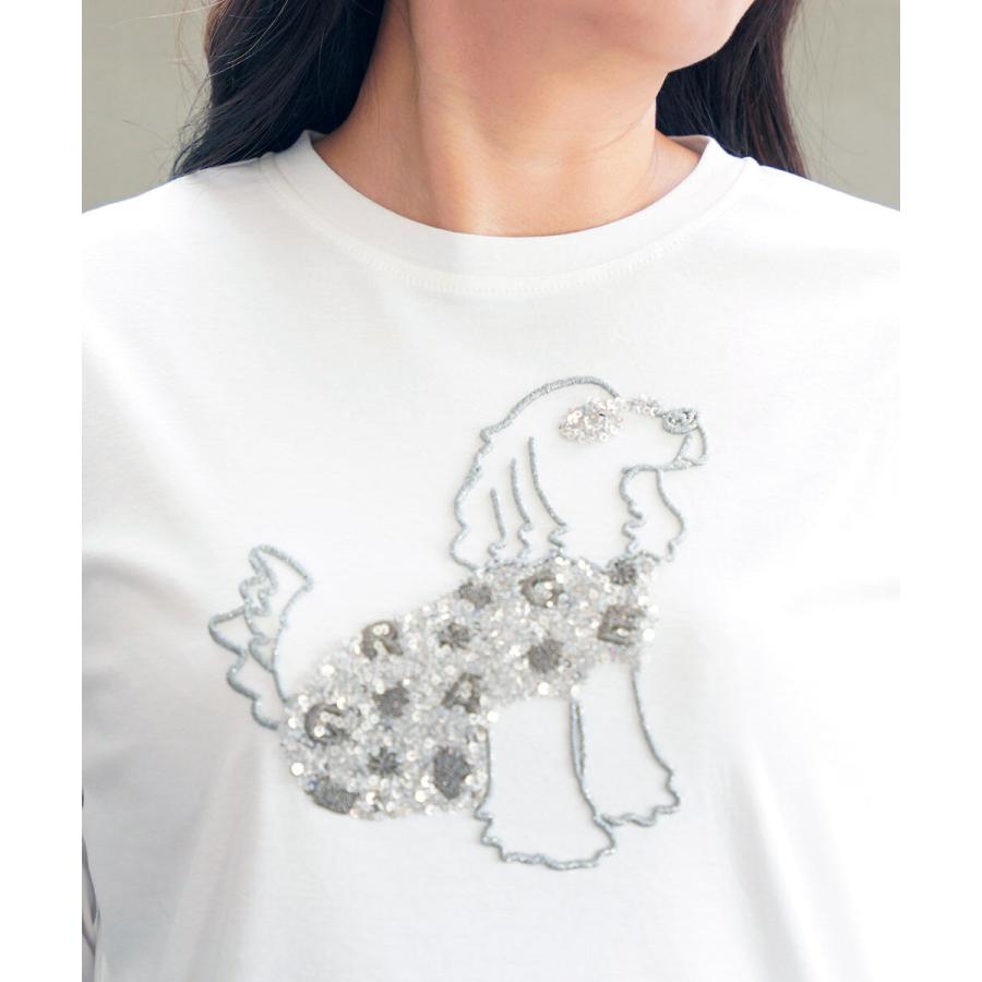 ププラ アナヤスムースジャージィ テリア 犬 ドッグ スパンコール刺繍 長袖 Tシャツ PUPULA 359042 国内正規品 2025秋冬新作 送料無料 PUPULA（ププラ） アナヤスムースジャージィ テリア 犬 ドッグ