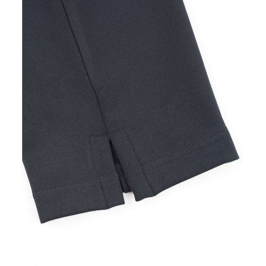 PUPULA（ププラ） アクアダブルニット スリット入り テーパードパンツ