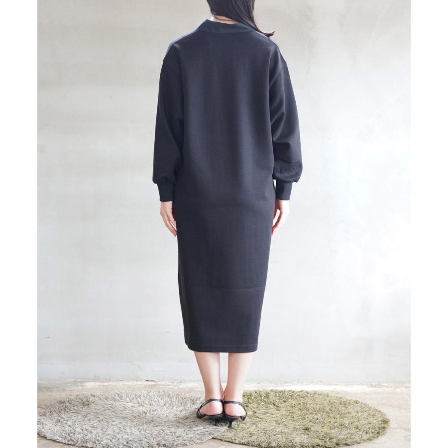 PUPULA（ププラ） デュアルウォームポンチ×ローン シャツ襟ワンピース