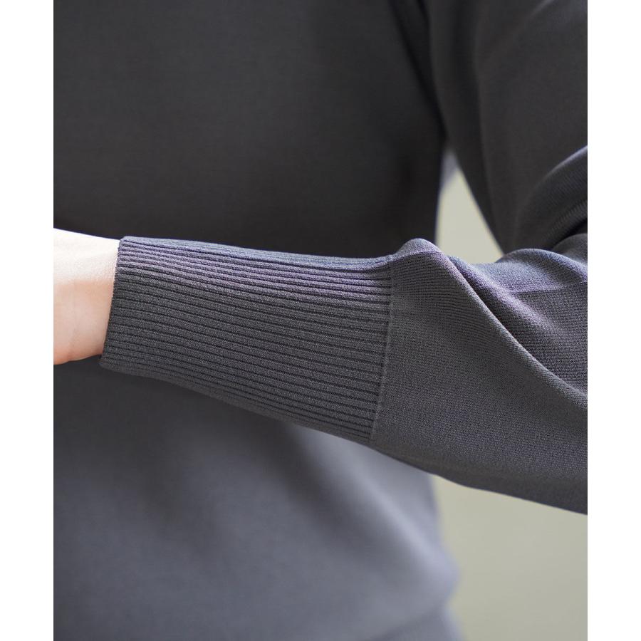 PUPULA（ププラ） レーヨン混 ミラノリブニット クルーネックプル