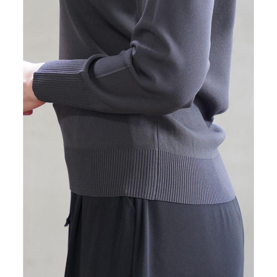 PUPULA（ププラ） レーヨン混 ミラノリブニット クルーネックプル