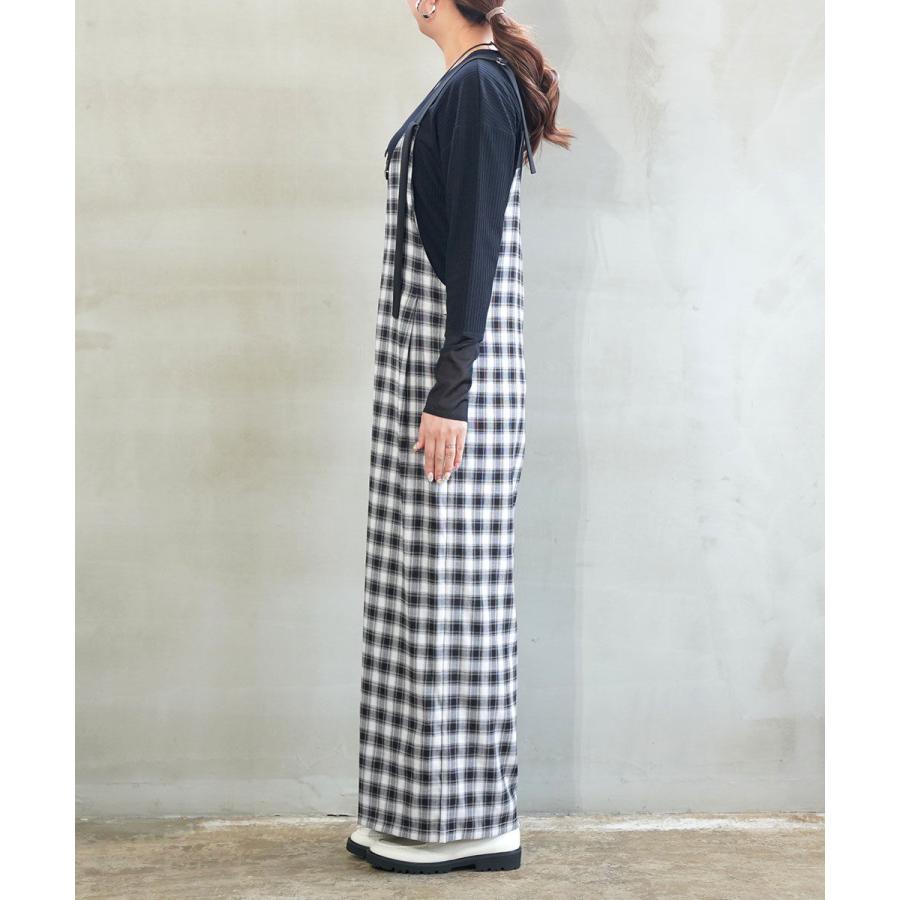 シニヨン チェックVネックサロペット CHIGNON レディース 国内正規品