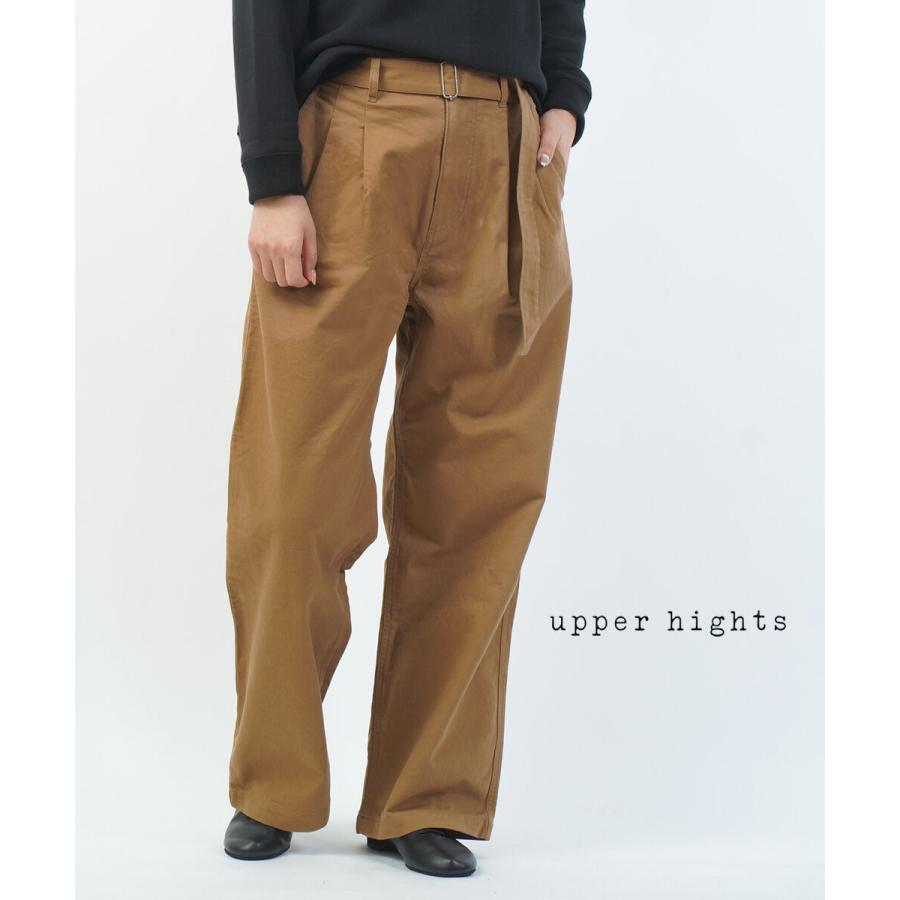 アッパーハイツ ベルト付き チノワイドパンツ BELT CHINO upper アッパーハイツ ベルト付き チノワイドパンツ BELT CHINO upper