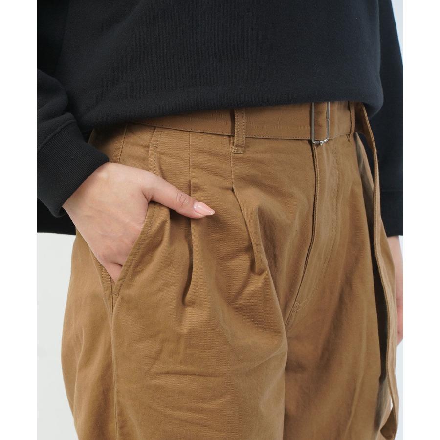 アッパーハイツ ベルト付き チノワイドパンツ BELT CHINO upper アッパーハイツ ベルト付き チノワイドパンツ BELT CHINO upper