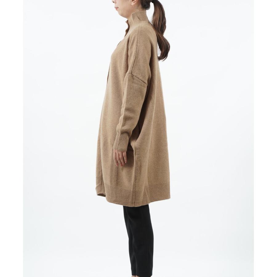 ミズイロインド ワイド ロングカーディガン ニットカーディガン