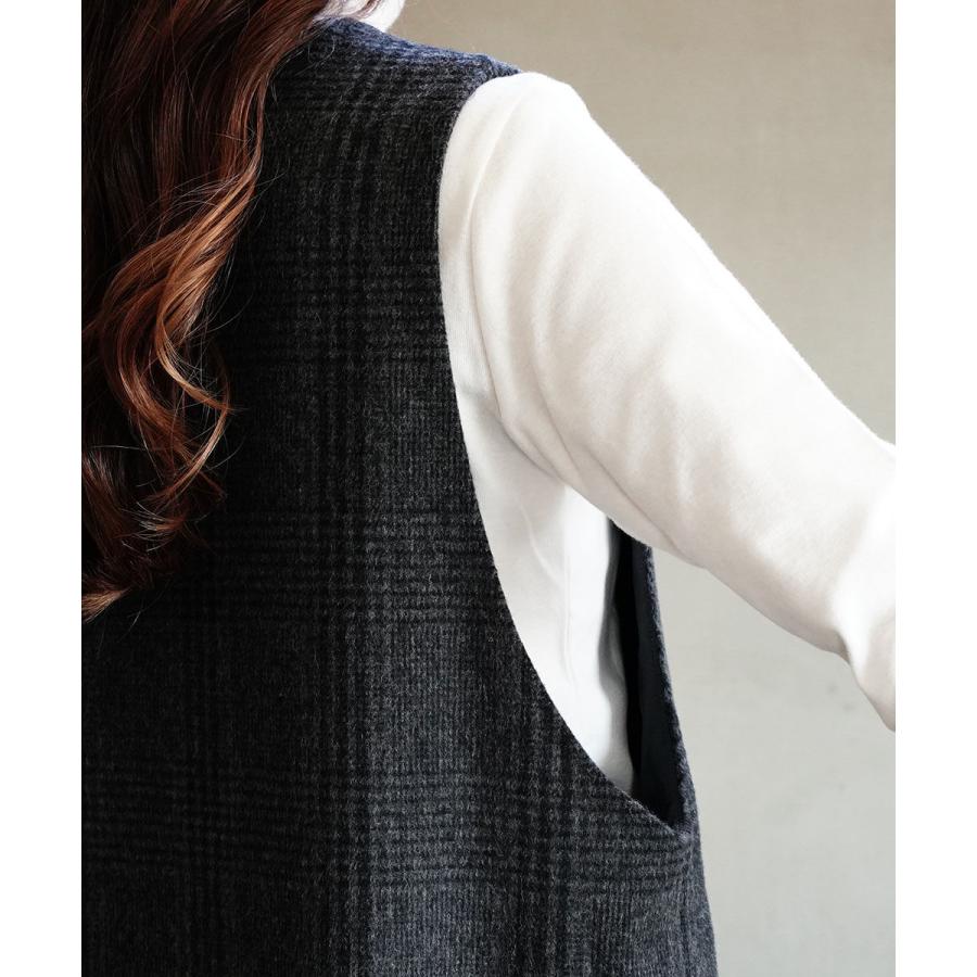 mizuiroind（ミズイロインド） ディープVネック ワイドベスト