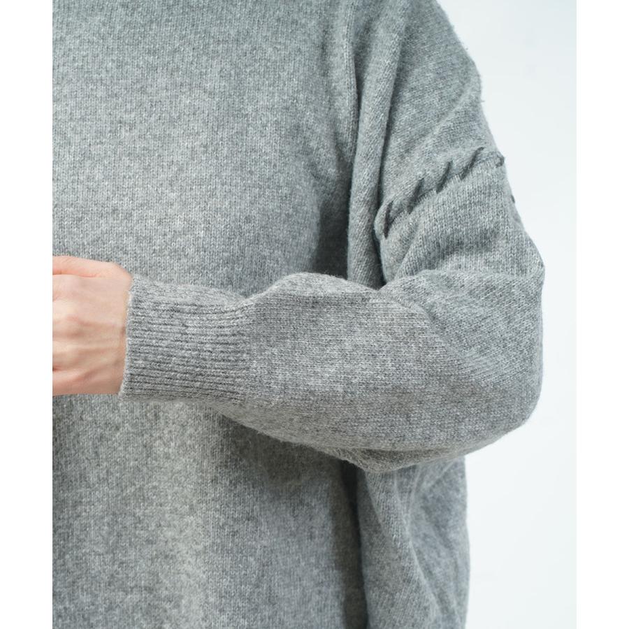 ミズイロインド クルーネック ハンドステッチワンピース mizuiro ind 4-250026 国内正規品 2023 送料無料 ミズイロインド クルーネック ハンドステッチワンピース mizuiro ind