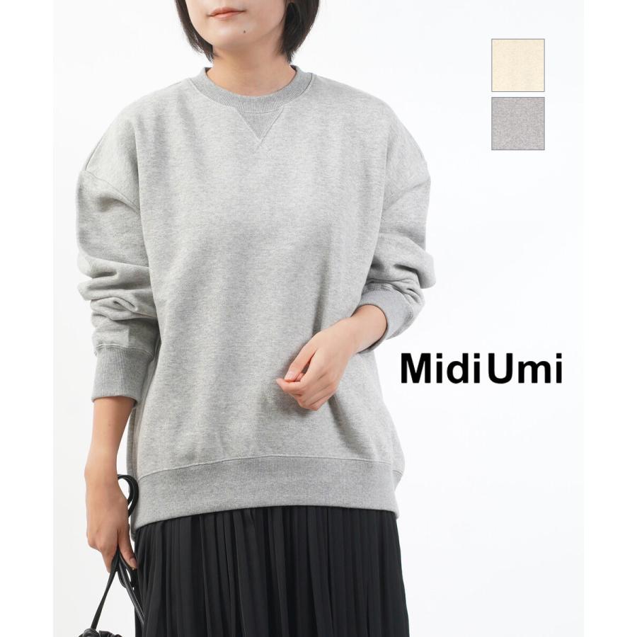 Midi Umi ミディウミ　crew neck wide pullover ミディウミ クルーネックスウェットプルオーバー Midi-Umi レディース