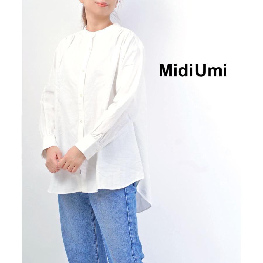 MidiUmi（ミディウミ） ギャザーシャツ Midi-Umi レディース 国内正規 