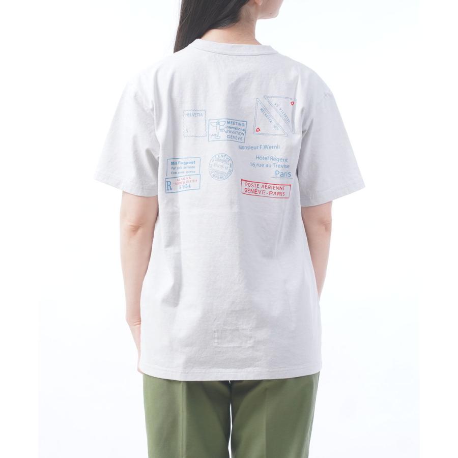 カイセイドウ ロゴT 旅への便り 半袖UNI-Tシャツ ジュネーブ＝パリ間の航空郵便 快晴堂 2024春夏新作 レディース 国内正規品｜etre｜13