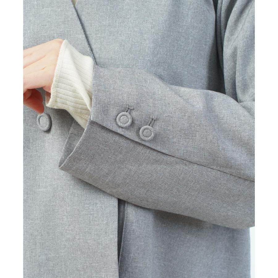 ソソット 麻見えポリリバティ裏地ノーカラージャケット sosotto