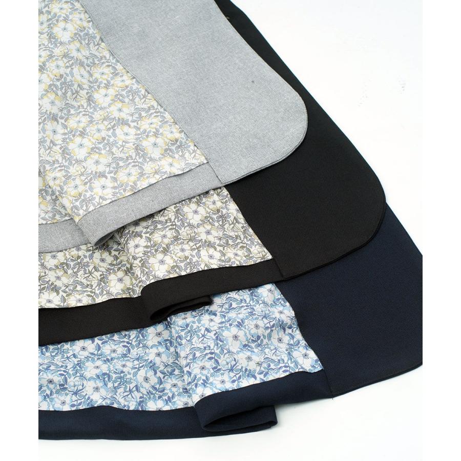 ソソット 麻見えポリリバティ裏地ノーカラージャケット sosotto