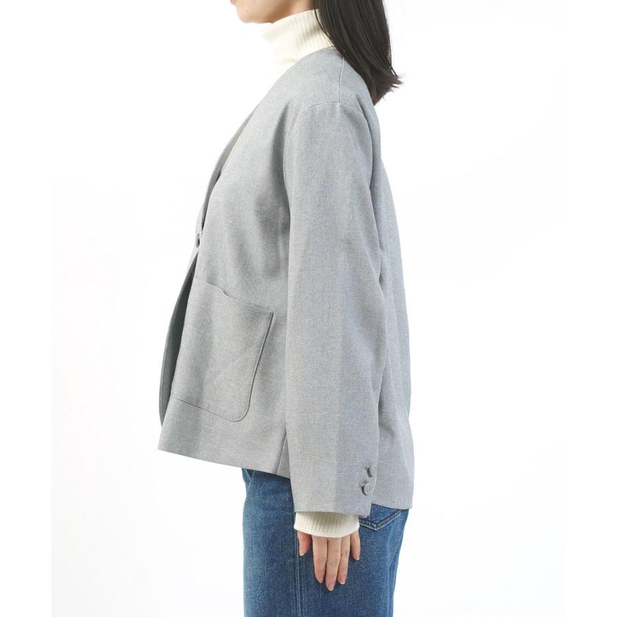 ソソット 麻見えポリリバティ裏地ノーカラージャケット sosotto 42472414 国内正規品 2025春夏新作 送料無料 ソソット 麻見えポリリバティ裏地ノーカラージャケット sosotto