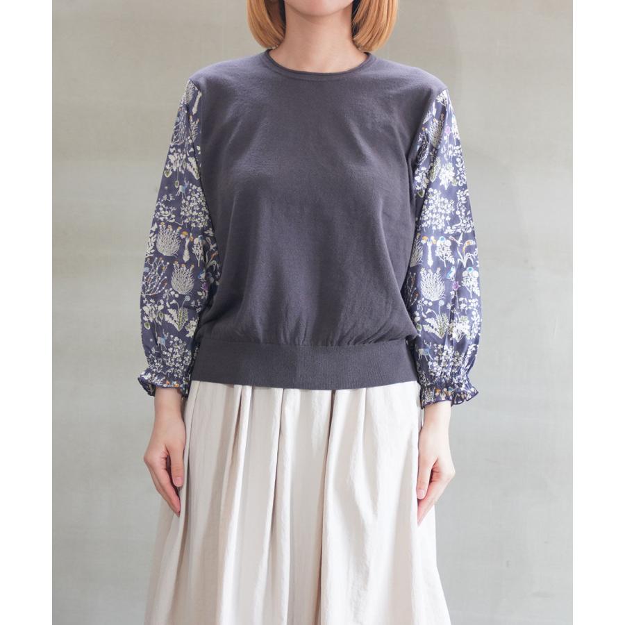 ソソット リネンコットンリバティ袖ドッキング7分袖プルオーバー sosotto 42513122 国内正規品 2025春夏新作 送料無料 ソソット リネンコットンリバティ袖ドッキング7分袖プルオーバー