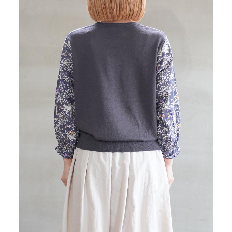 ソソット リネンコットンリバティ袖ドッキング7分袖プルオーバー sosotto 42513122 国内正規品 2025春夏新作 送料無料 ソソット リネンコットンリバティ袖ドッキング7分袖プルオーバー