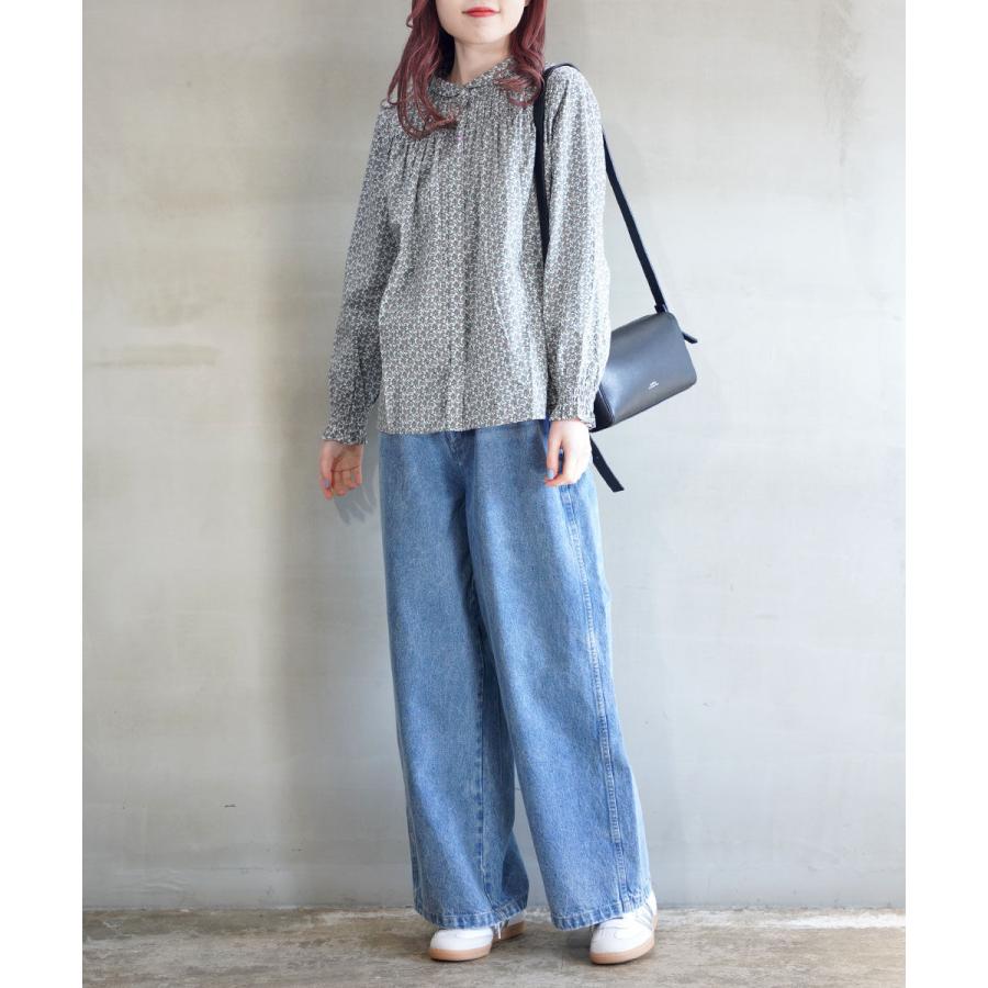新品未使用タグ付き　liberty【sosotto】バンドカラーコットンシャツ 新品未使用タグ付き Liberty×sosotto バンドカラーコットンシャツ