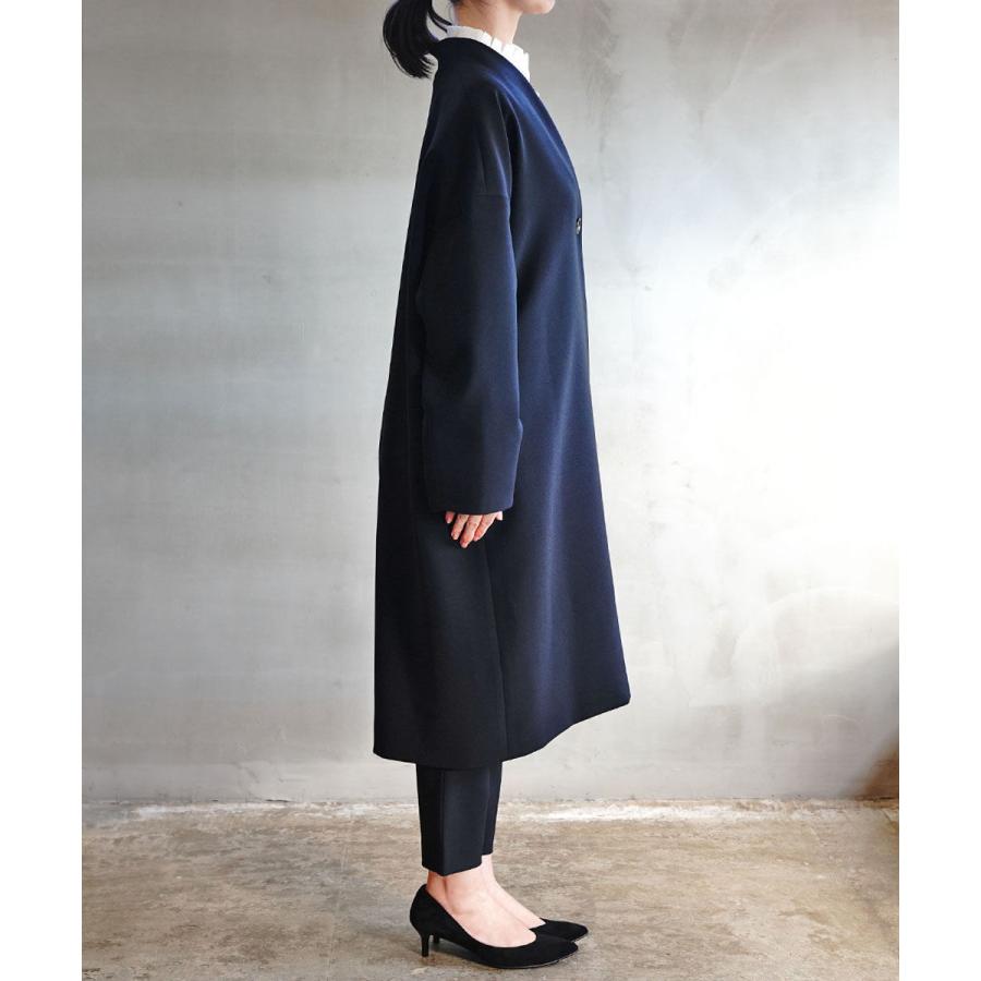 TRAVAIL MANUEL ダブルクロス　ネイプカラーコート卒業式　入学式にも TRAVAIL MANUEL（トラバイユマニュアル） トラヴァイユマニュアル W