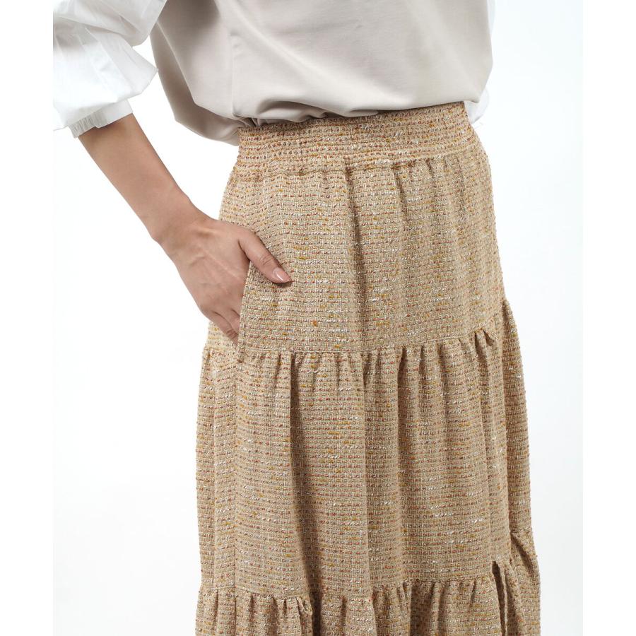 RIM.ARK リムアーク ロングスカート ティアードスカート ツイード  
