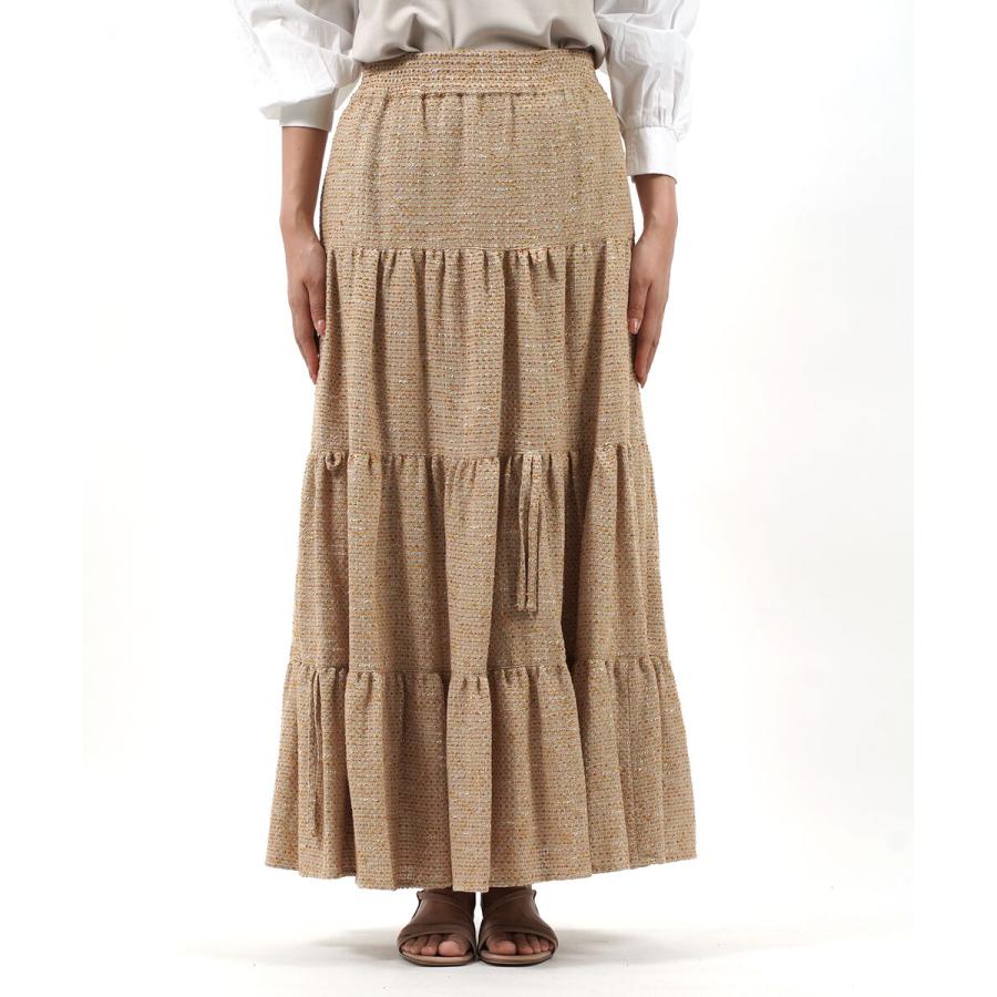 RIM.ARK リムアーク ロングスカート ティアードスカート ツイード  