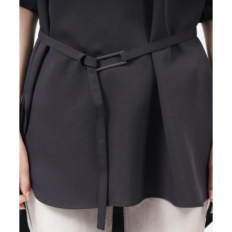 【美品】RIM.ARK カットソー プルオーバー 長袖 F リムアーク プルオーバー カットソー Relax belted tops RIM.ARK