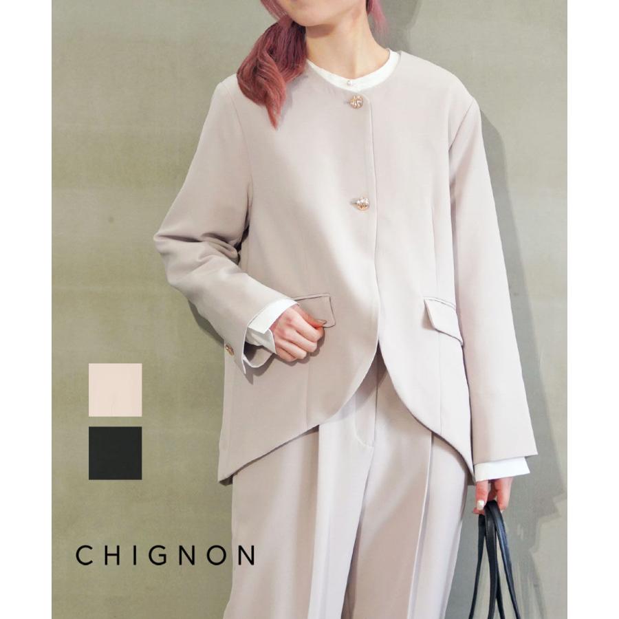 シニヨン ラウンドヘムジャケット CHIGNON 4646-488MK 国内正規品 2025春夏新作 送料無料 シニヨン ラウンドヘムジャケット CHIGNON レディース 国内正規品