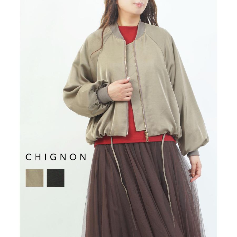 シニヨン サテンボリュームブルゾン CHIGNON 2025秋冬新作 レディース