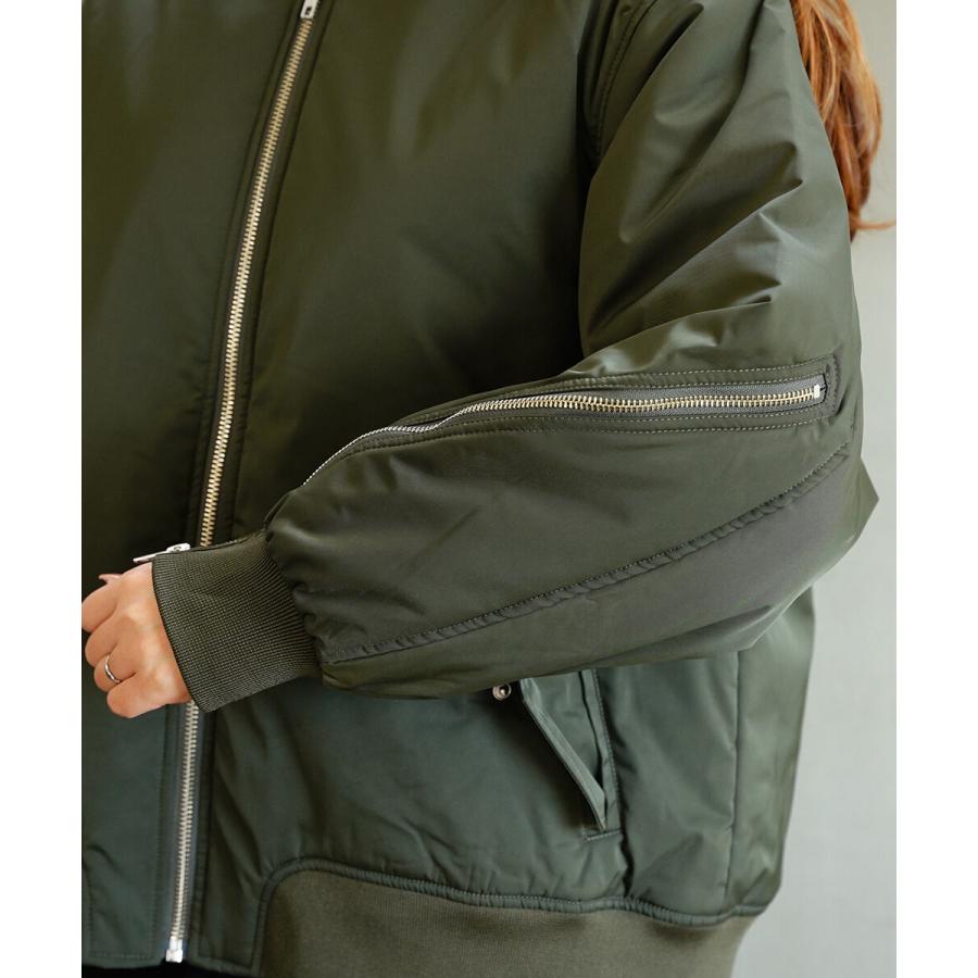 シニヨン ZIPスリーブMA-1ブルゾン CHIGNON レディース 国内正規 シニヨン ZIPスリーブMA-1ブルゾン CHIGNON レディース 国内正規