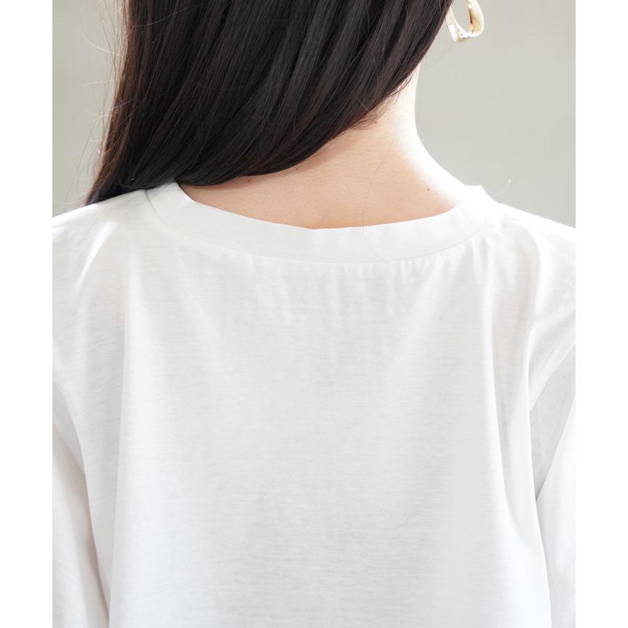 ブルーコム 綿シルケット切り替えTee BLEU COMME. 4756511 国内正規品 2025春夏新作 ブルーコム 綿シルケット切り替えTee BLEU COMME. レディース 国内正規