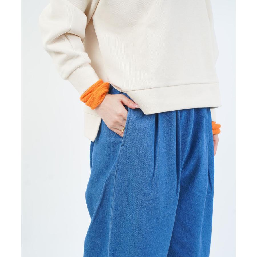 トラヴァイユマニュアル オープンエンドデニム バームパンツ TRAVAIL MANUEL 5063-43 国内正規品 220409 送料無料 TRAVAIL MANUEL（トラバイユマニュアル） トラヴァイユマニュアル