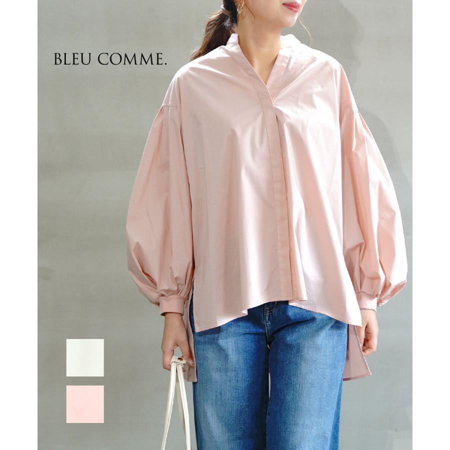 ブルーコム 袖ふんわりシャツ BLEU COMME. 516955 国内正規品 2025春夏新作 送料無料 ブルーコム 袖ふんわりシャツ BLEU COMME. レディース 国内正規品