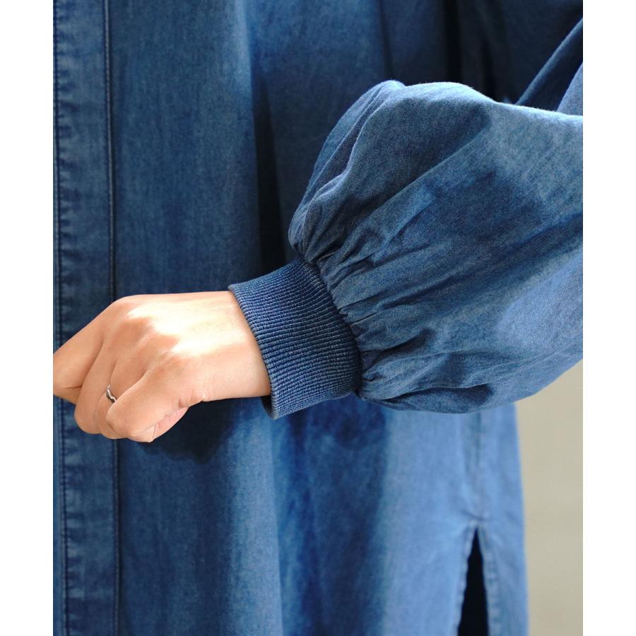 ブルーコム デニム袖ふんわりシャツ BLEU COMME. レディース 国内正規