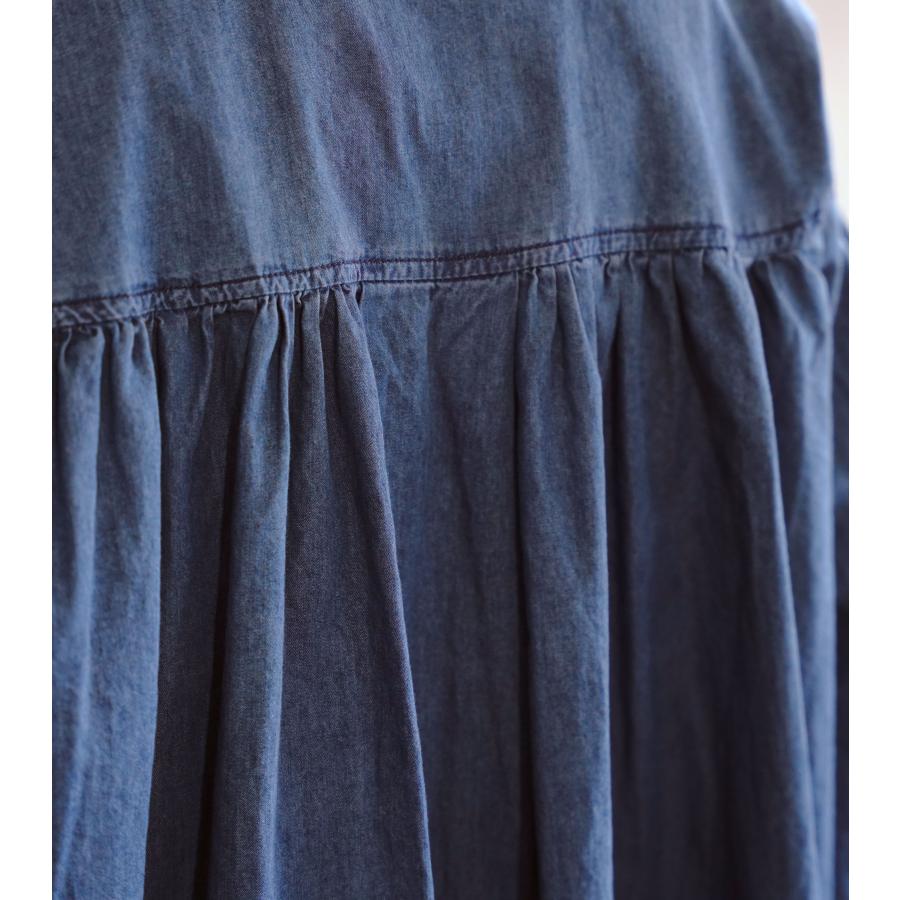 ブルーコム デニム袖ふんわりシャツ BLEU COMME. レディース 国内正規